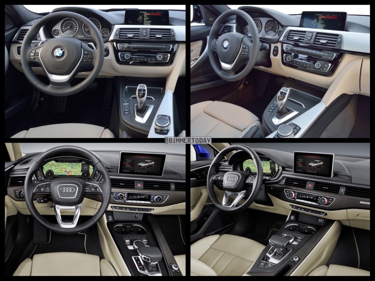 Bild Vergleich BMW 3er F30 LCI Audi A4 Limousine 2015 05 750x562