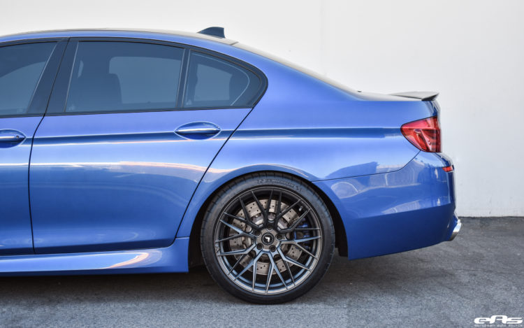 Monte Carlo Blue BMW F10 M5 Vorsteiner V FF 107 Wheels 3 750x469
