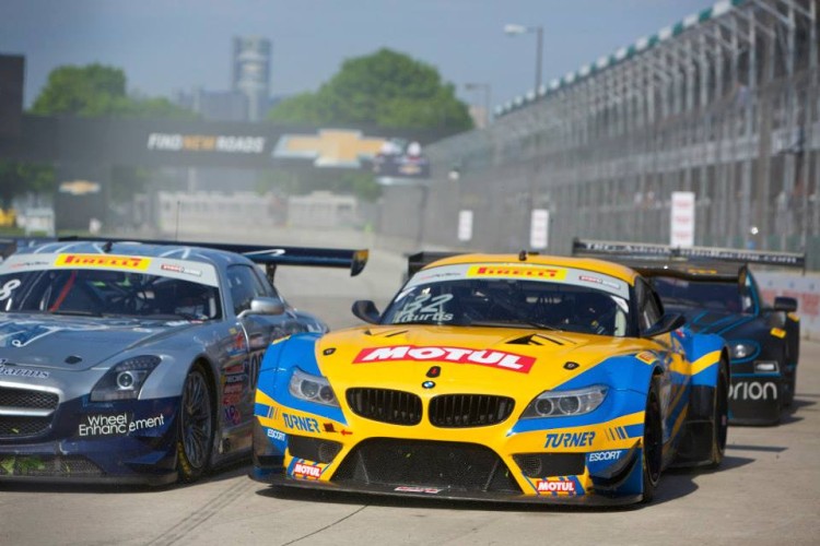 Turner BMW Z4 GT3 of Bret Curtis finishes second at Detroit's Belle Isle