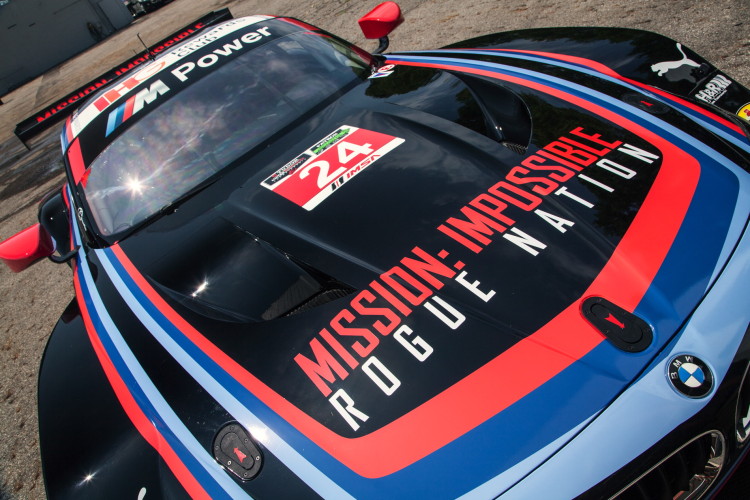 The BMW Z4 GTLM with special Mission: Impossible – Rogue Nation livery