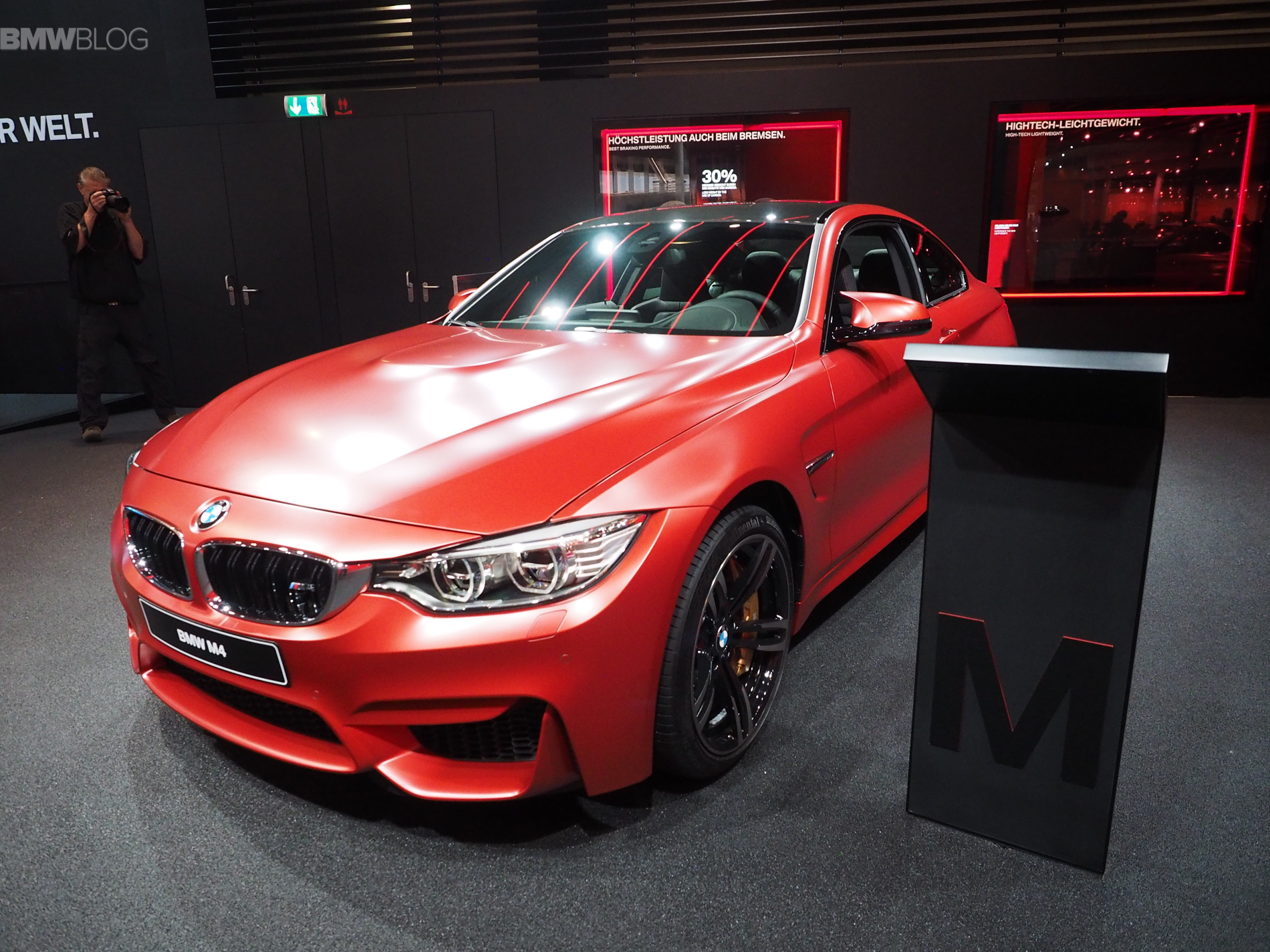 BMW M4 in Frozen Red Metallic shows up in Frankfurt