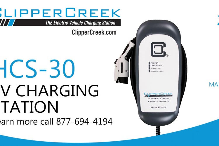 Clipper Creek HCS-30 EVSE offers a new charging alternative