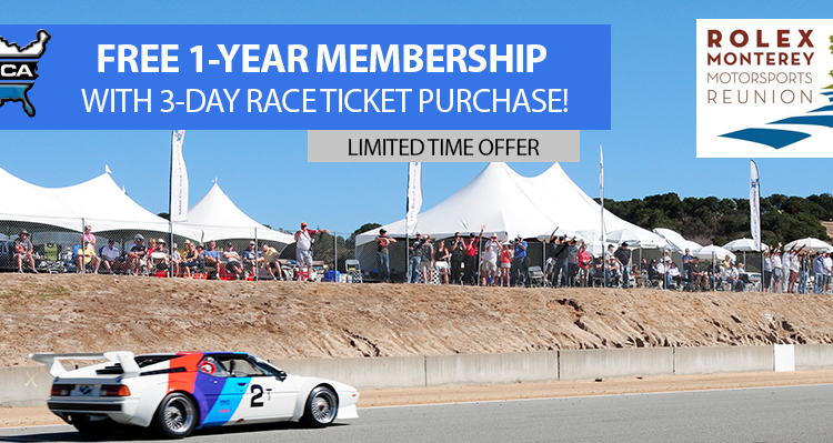 Rolex Monterey Motorsports Reunion Three-Day Race Ticket Promotion