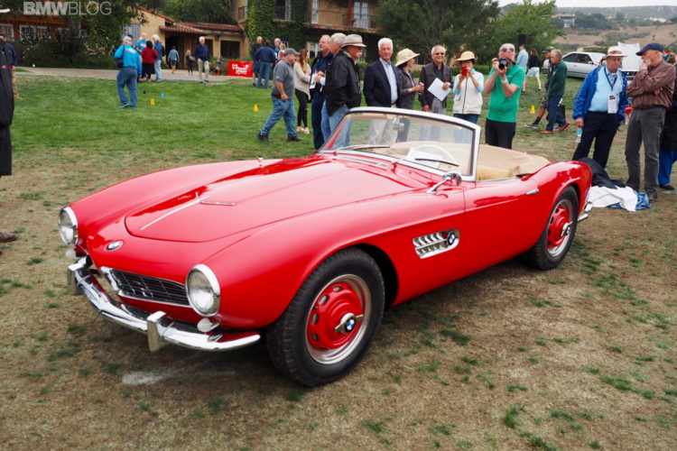 A stunning BMW 507 in red color