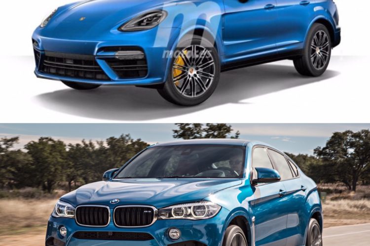 Photo Comparison: Porsche Cayenne Coupe Render vs BMW X6
