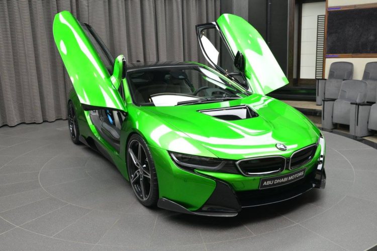 Lava Green BMW i8 with AC Schnitzer Bits Delivered in Abu Dhabi