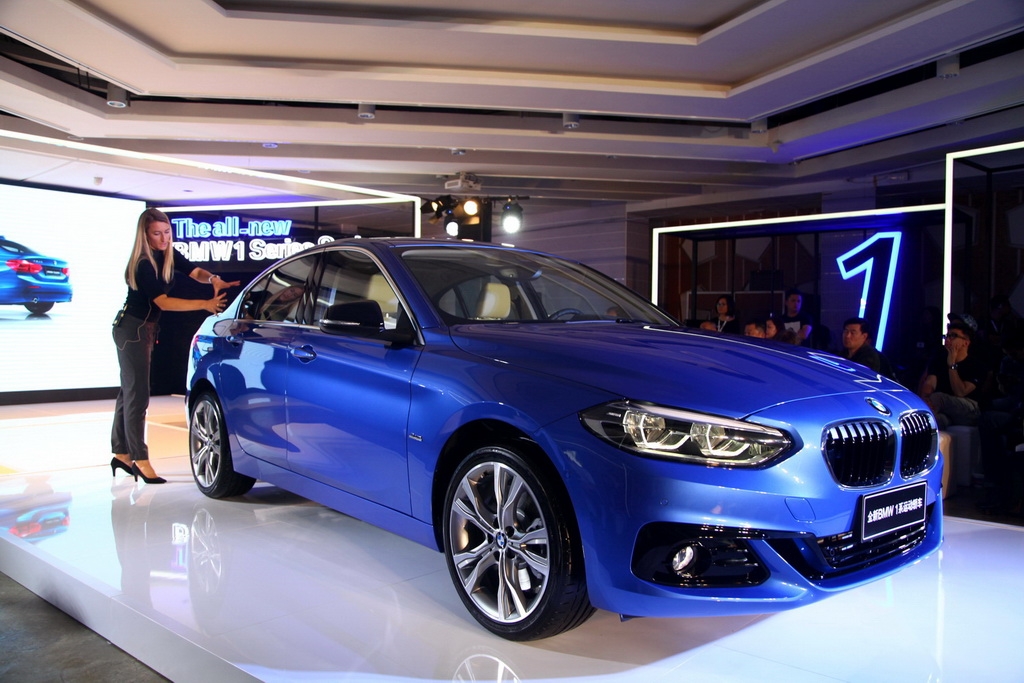 BMW 1 Series sedan front three quarter world debut