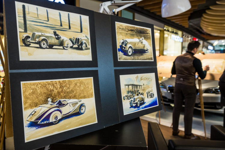 100 Coffee Paintings for BMW's 100th Anniversary