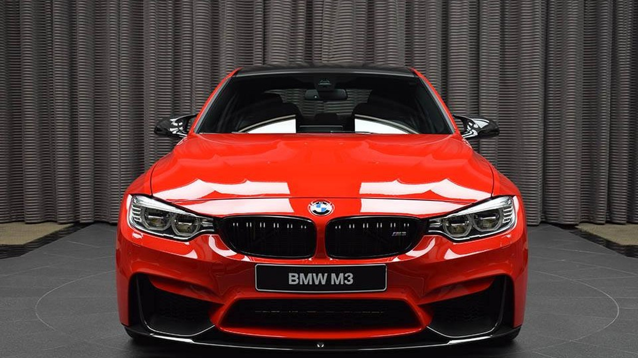 bmw m3 with competition package and ferrari red paint