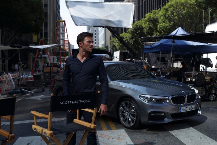 VIDEO: Scott Eastwood escapes Paparazzi in new BMW 5 Series