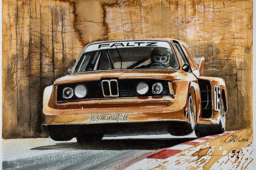 BMW CCA’s Heroes of Bavaria to Exhibit 101 Coffee Paintings of Motorsport Moments