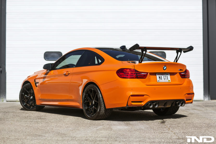 Fire Orange BMW M4 By iND Distribution Wallpaper