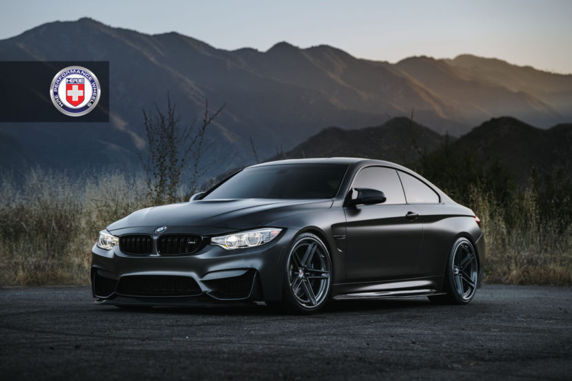 Hellish Looking Matte Black BMW M4 With HRE Performance Wheels