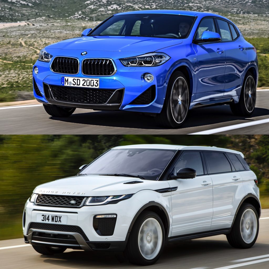 Photo Comparison BMW X2 vs Range Rover Evoque