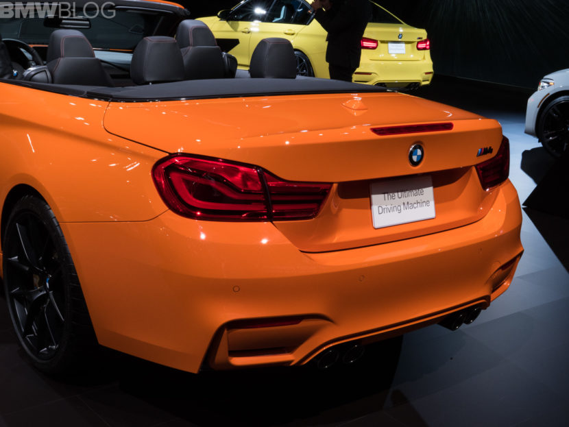 2018 BMW M4 Fire Orange New York Auto Show 2 830x623