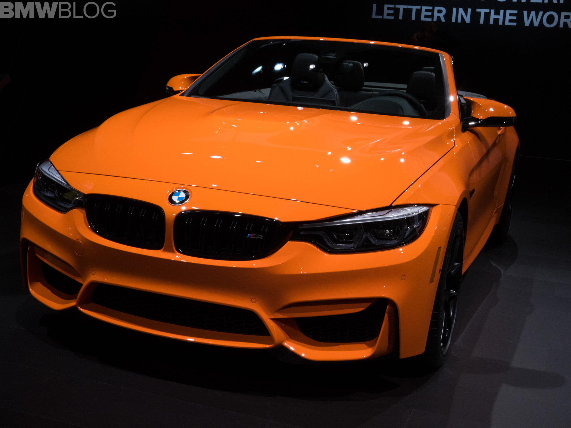 2018 BMW M4 Fire Orange New York Auto Show 6
