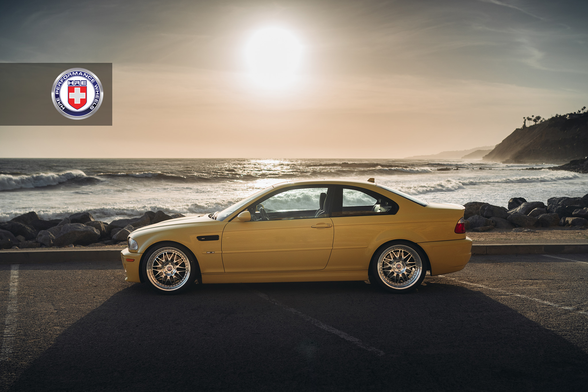 Phoenix Yellow BMW M3 with HRE 540 Wheels in Polished Clear