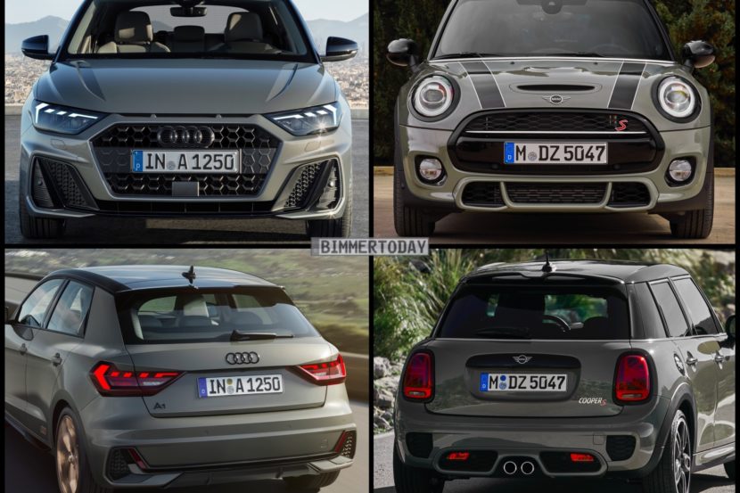 MINI Cooper vs Audi A1 -- Top Gear Test