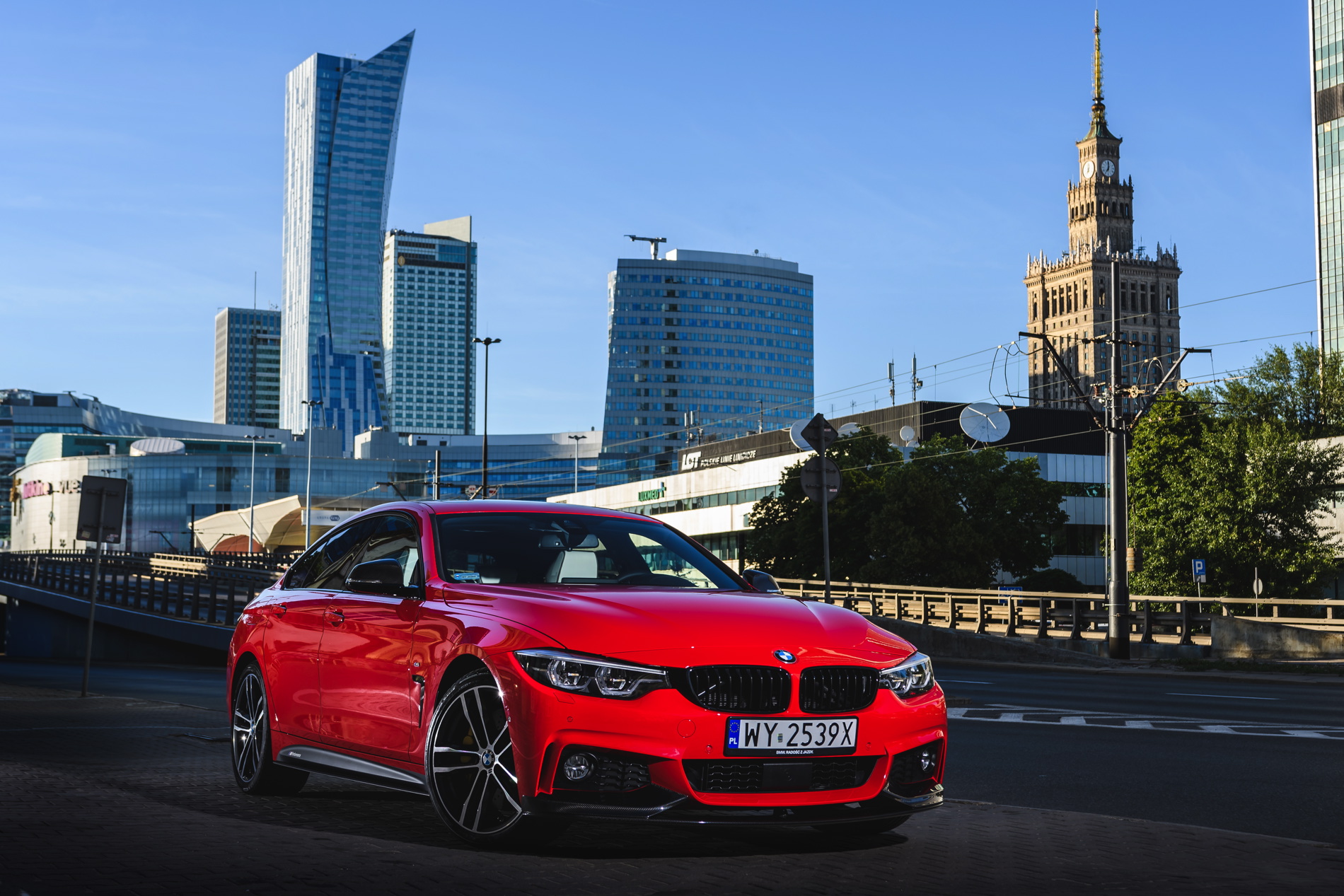 Red BMW 4 Series Gran Coupe M Performance parts 01