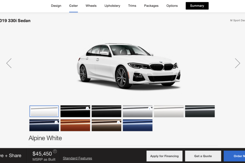 You can now configure your 2019 BMW 3 Series on BMWUSA.com