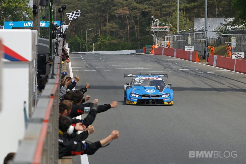 Philipp Eng celebrates his first DTM win in Belgium