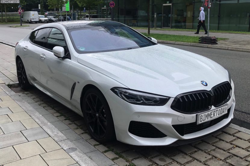 BMW 8 Series Gran Coupe out in the open in Alpine White