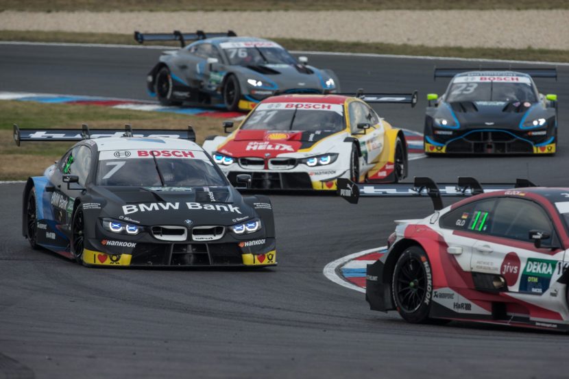 Four BMW M4 DTM cars in the points at the Lausitzring
