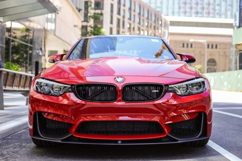 This BMW M3 Competition looks amazing in Imola Red