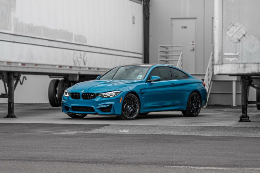 BMW M4 Heritage Edition in Laguna Seca Blue shows up at Hendrick BMW