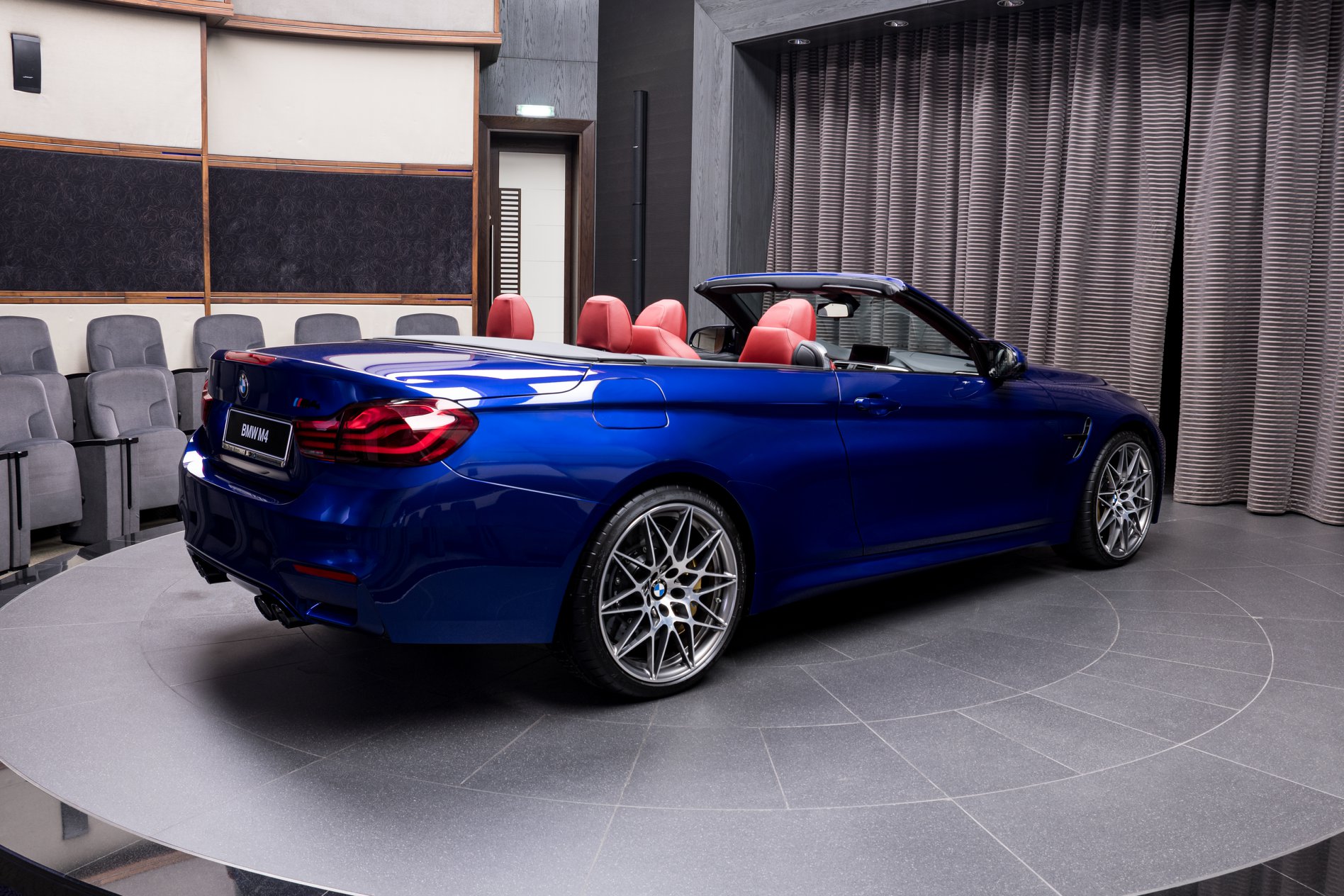 BMW M4 Competition Convertible in Individual San Marino Blue – FaceDXB