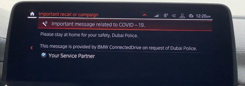 StayHome Dubai Police on BMW ConnectedDrive 2 830x291
