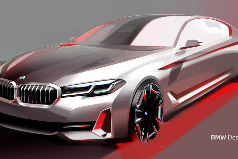 The New BMW 5 Series LCI Design Sketch 1 830x553