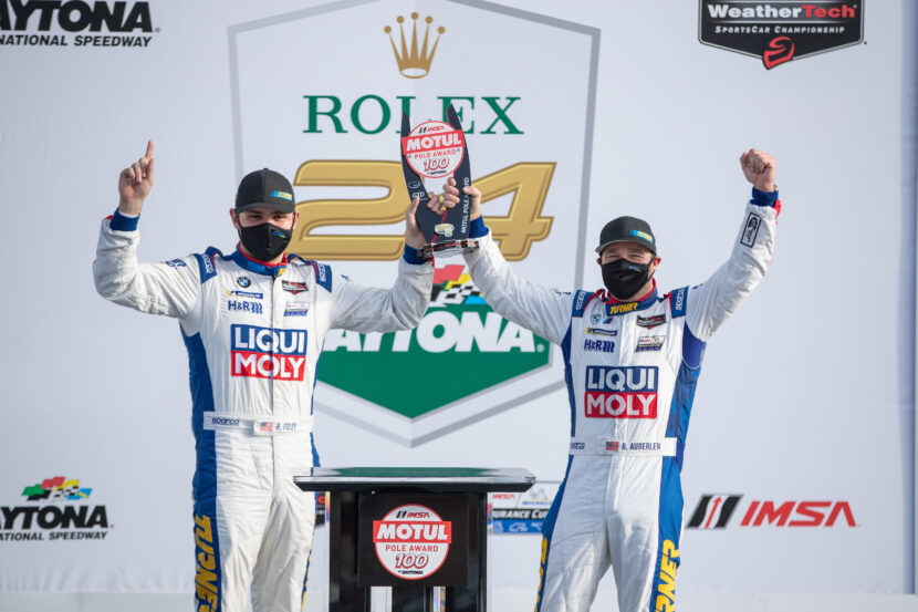 BMW Team RLL claims pole position in qualifying run for Daytona race