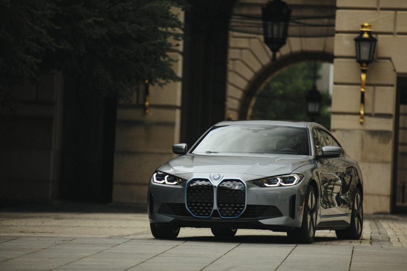 BMW i4 electric car stops in Washington for a media tour