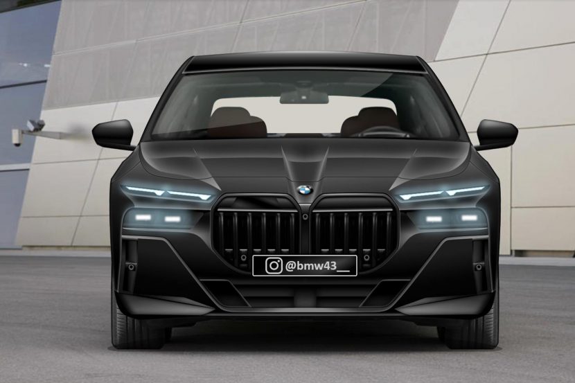 2023 BMW 7 Series rendered with M Sport Package