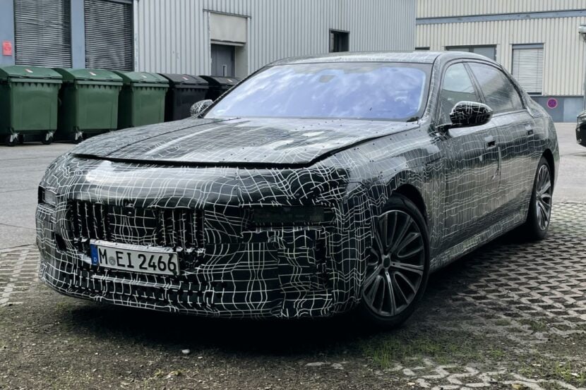 2023 BMW 7 Series spied with quad tips while lumbering around the 'Ring