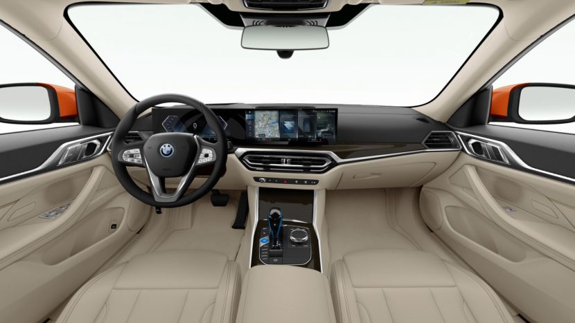BMW i4 eDrive40 with Sensatec Canberrabeige interior 830x467