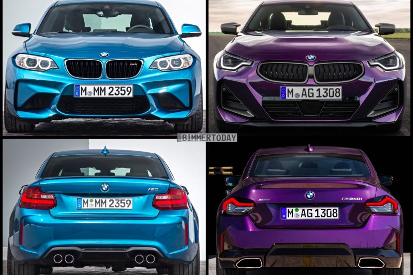 Photo Comparison: 2022 BMW M240i (G42) vs. BMW M2 (F87)