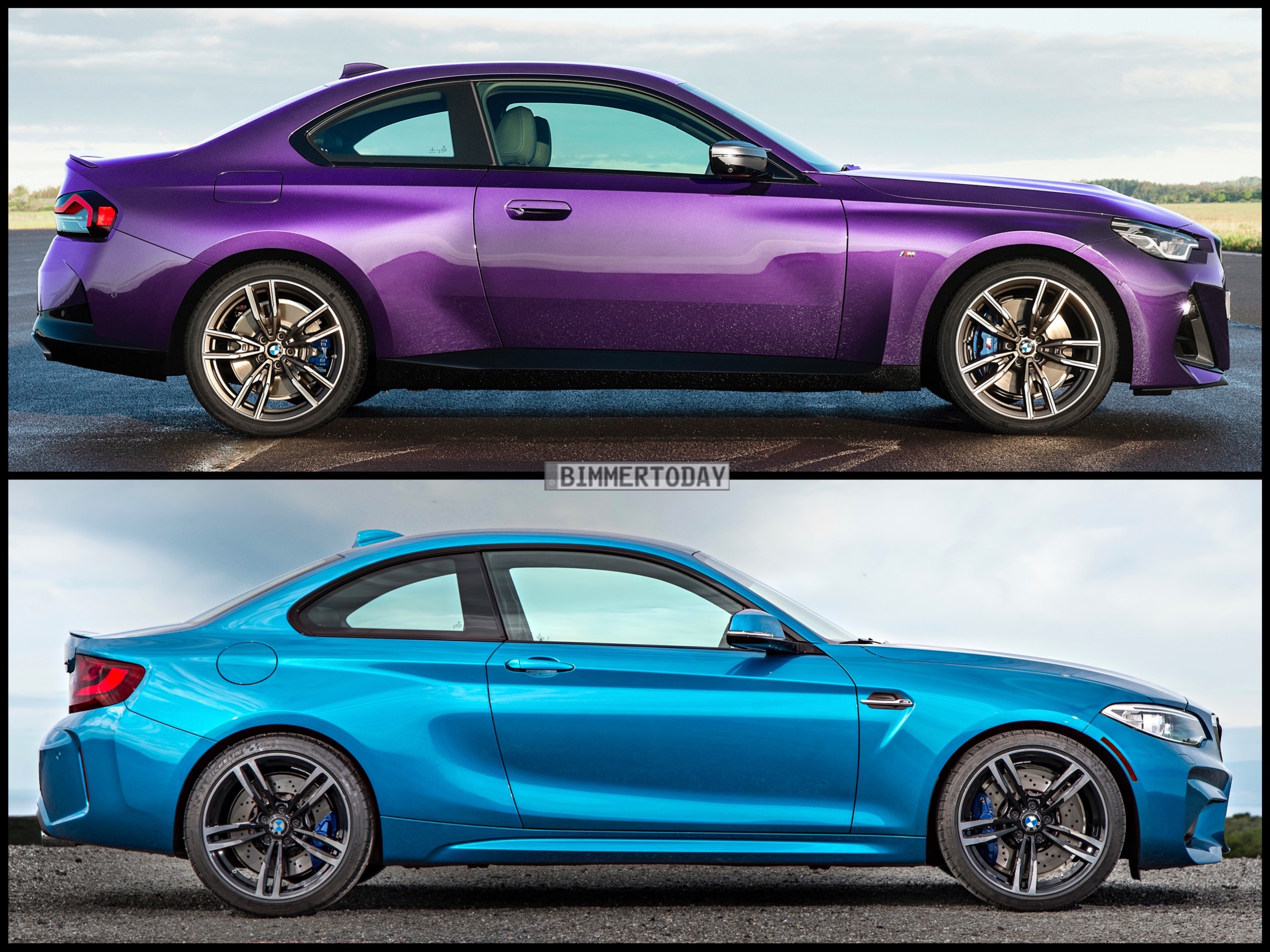 Photo Comparison 2022 BMW M240i (G42) vs. BMW M2 (F87)