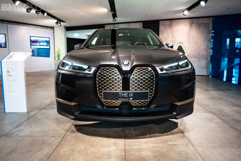 BMW iX in Sophisto Grey Metallic displayed at BMW Welt