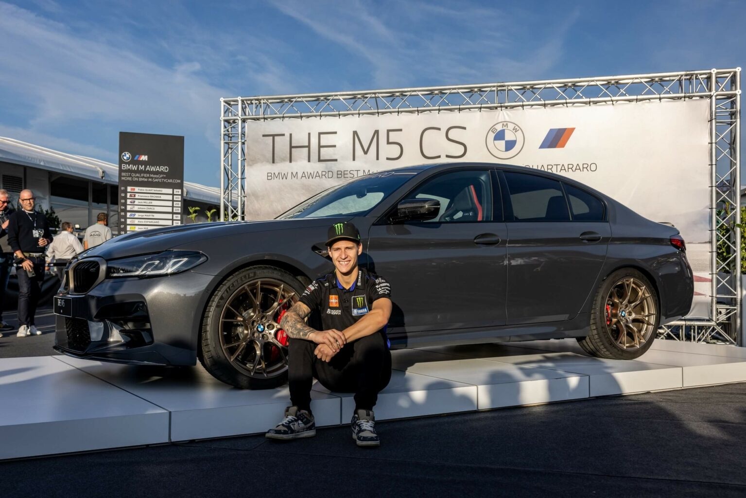 F10 BMW M5 unloading at the Performance Center