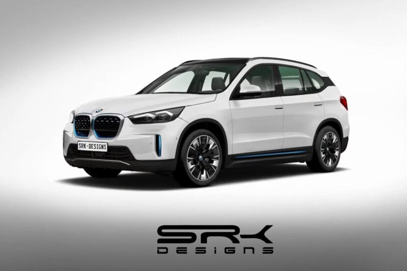 2023 BMW iX1 electric crossover rendered based on spy shots