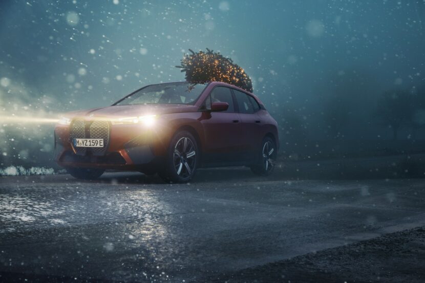 BMW wishes us Merry iX-mas with electric SUV carrying Christmas tree