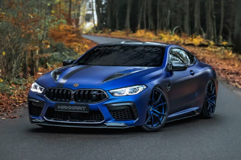BMW M8 Competition by Manhart has 823 horsepower, matte blue paint