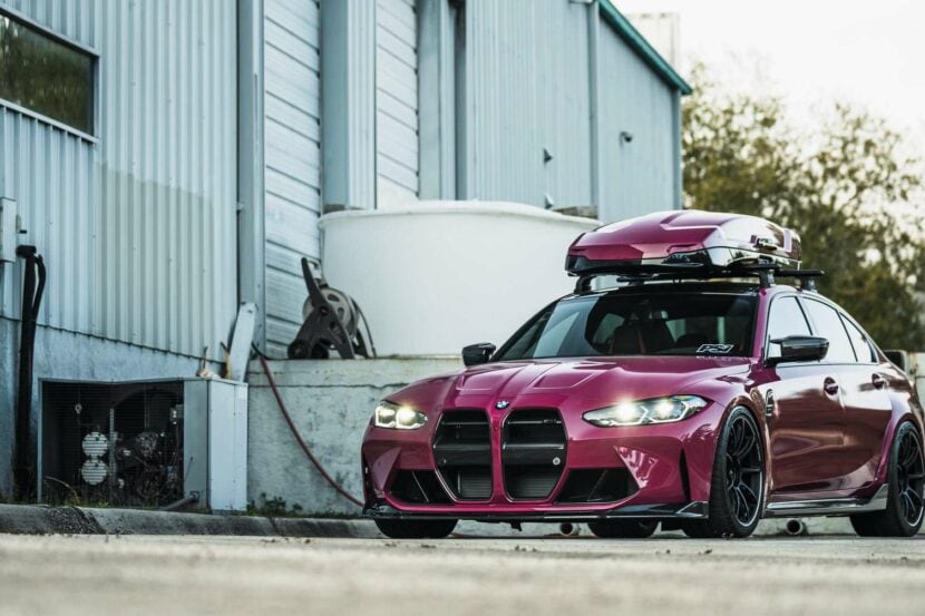 Check Out the G80 BMW M3 with Ruby Star Wrap and Vorsteiner Grille