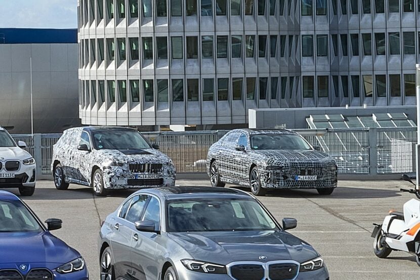 BMW iX1 and i7 camouflaged prototypes 1 830x553