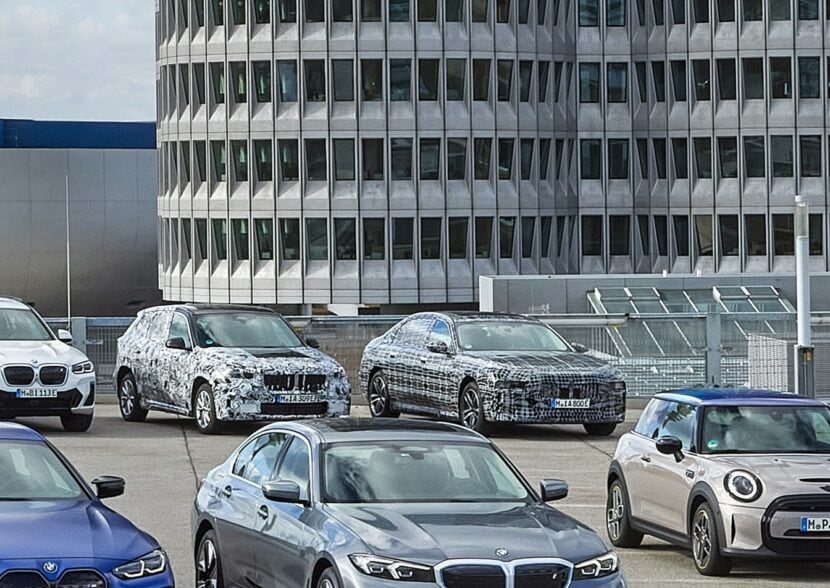 BMW iX1 and i7 camouflaged prototypes 2 830x588