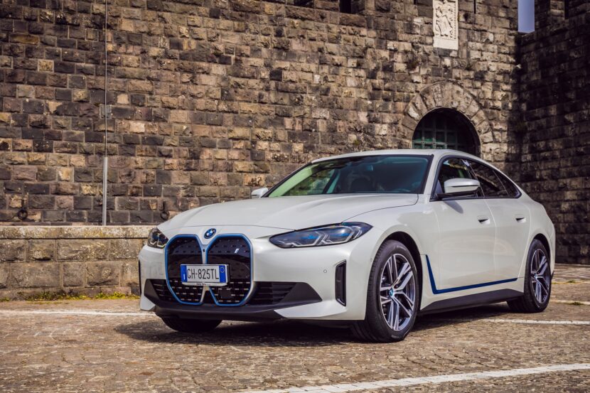 2022 BMW i4 eDrive40 showcased in Mineral White color