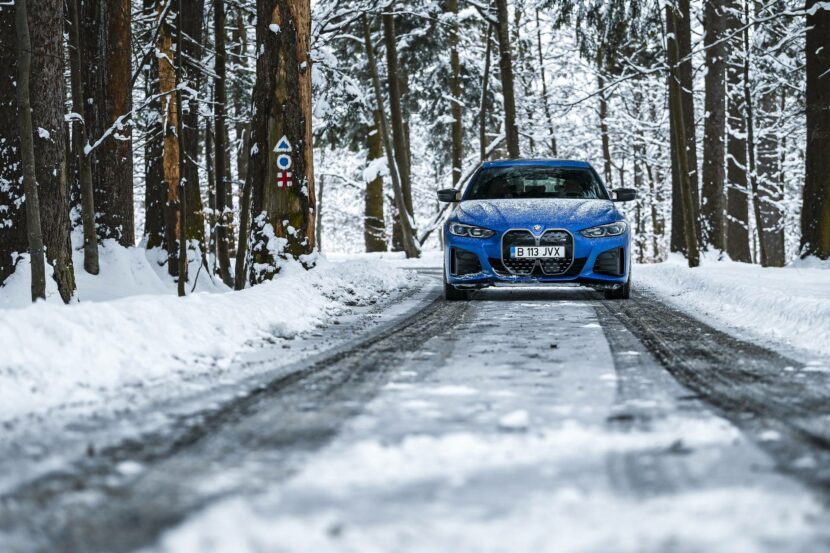 BMW i4 M50 Tackles the Snow in the Land of Dracula