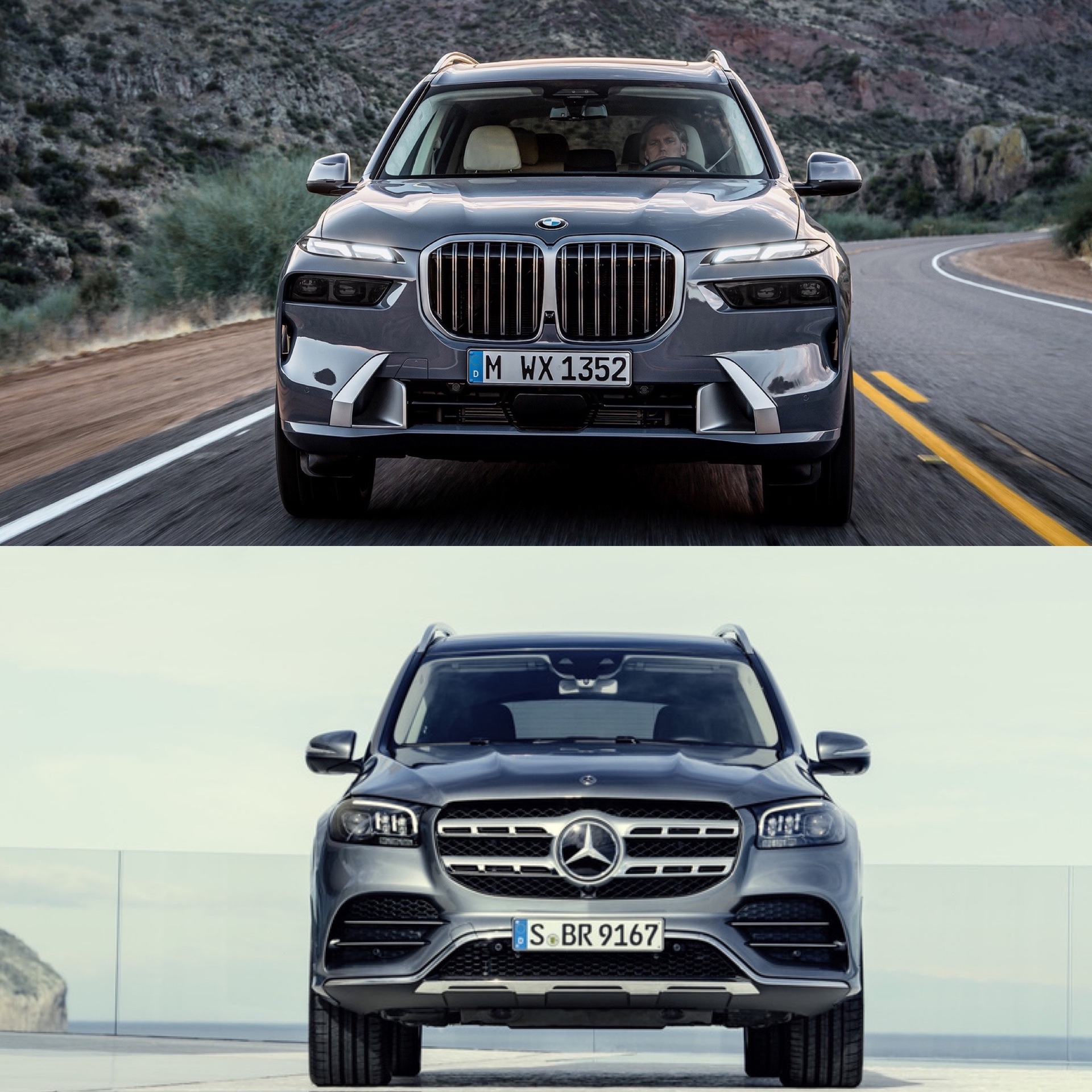 Photo Comparison BMW X7 Facelift vs. MercedesBenz GLS